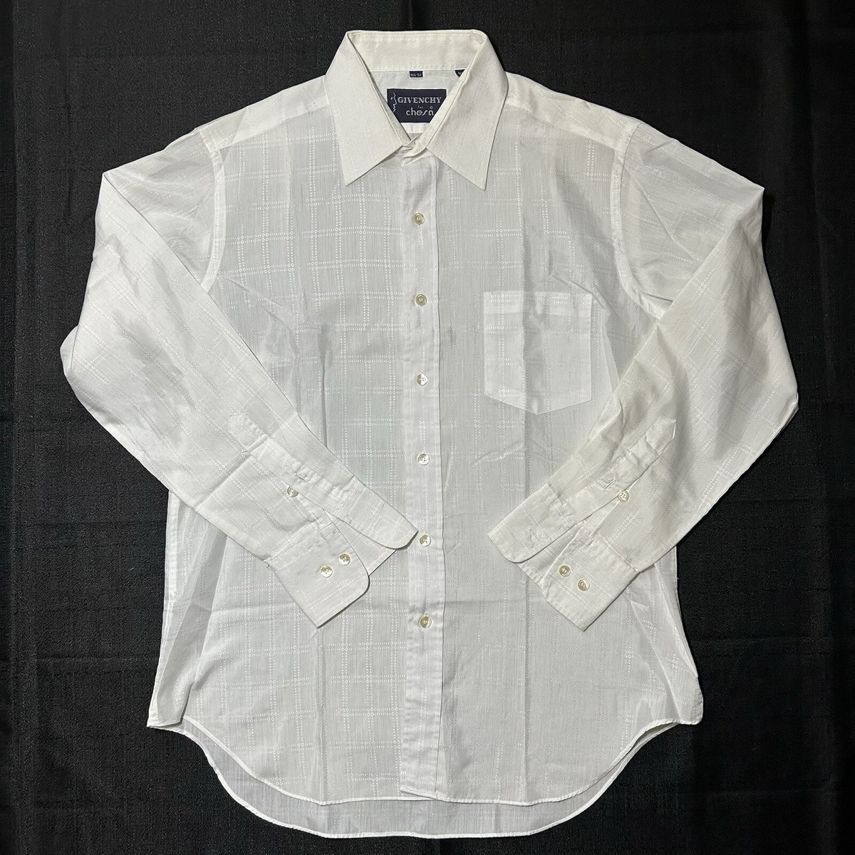 givenchy white dress shirt Vintage 70s Givenchy For Chesa White Dress Shirt - Size 16.5-34