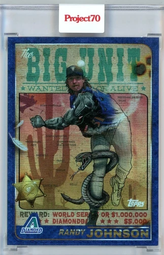 2021 TOPPS PROJECT 70 RANDY JOHNSON BY SHOE SURGEON - RAINBOW FOIL 02/70 #318