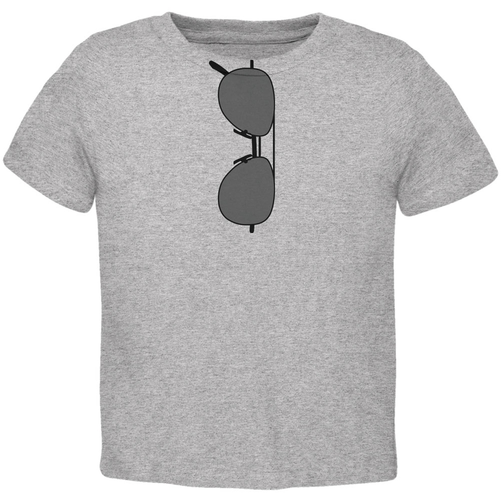 Aviator Sunglasses Cool Kid Costume Heather Toddler T-Shirt-image