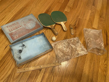 Vintage Buckingham Table Tennis Ping Pong Paddle Set in Original Box - England