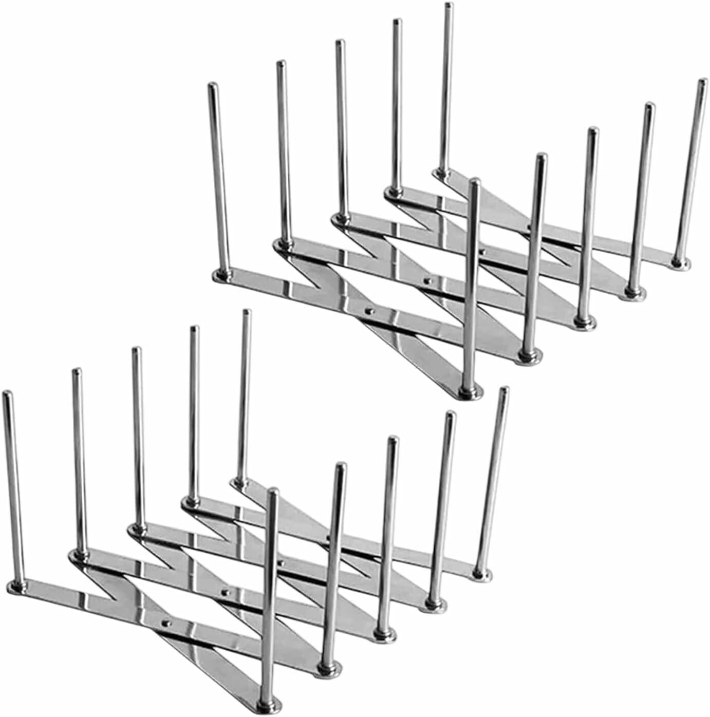 2pcs Pot Lid Holder, Adjustable Pot Lid Organizer Stainless Steamer Rack