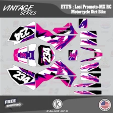 Graphics Kit for  Losi PRO MOTO MX (ALL YEARS)  Vintage - MAGENTA