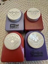 Lot If 4 Paper Punch Corners Beautiful Designs Stars Hearts Scalloped