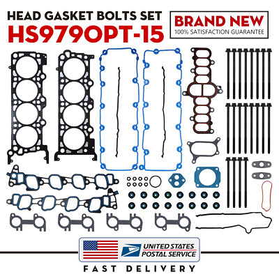 Fit 2000-04 Ford F150 F350 Expedition Excursion E150 5.4L Head Gasket Set Bolts