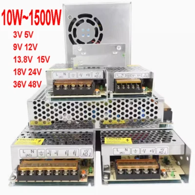 DC 3V 5V 9V 12V 13,8V 15V 18V 24V 36V 48V Geregeltes Schaltnetzteil PSU - Bild 1 von 4