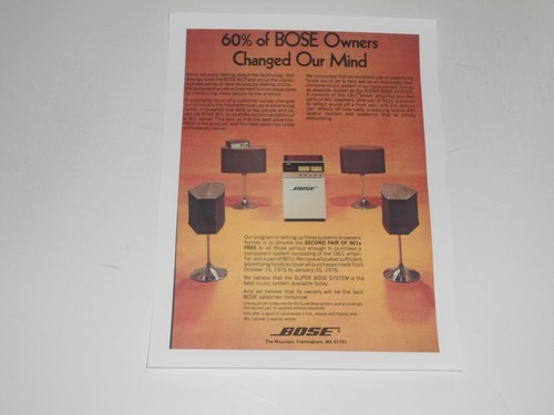 Bose 901 Speaker Ad Series 2 QUAD, 1801 