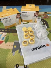 Medela Breast milk Bags Accessories 24mm Flanges, Bottle Cap, Nipple Ring new