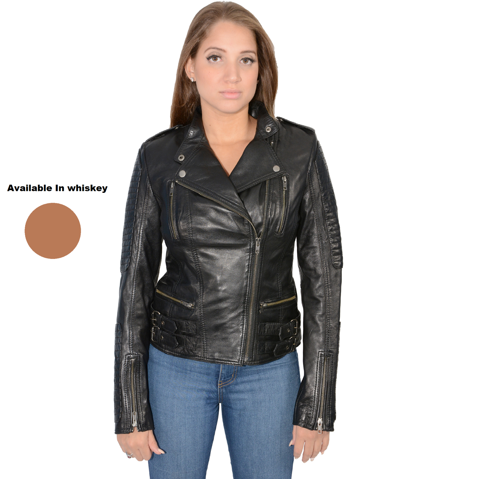 Lambskin Leather MC Collar Jacket 