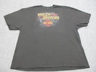 Harley Davidson Shirt Mens 4XL XXXXL Black Motorcycle Bike Biker Spell Out Logo