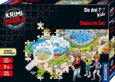 GW90e8 Krimipuzzle: ??? Kids ? Chaos im Zoo (150 Teile)