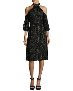 alice and olivia black velvet dress