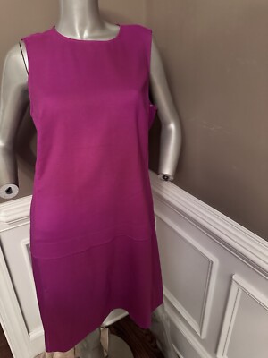 ann taylor purple dress Crew Neck Twist Sheath Lined body. Ann Taylor Silk Purple Plum