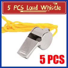 5 PCS Coach Signal Referee Loud Whistle Survival Safety Sports Basketball