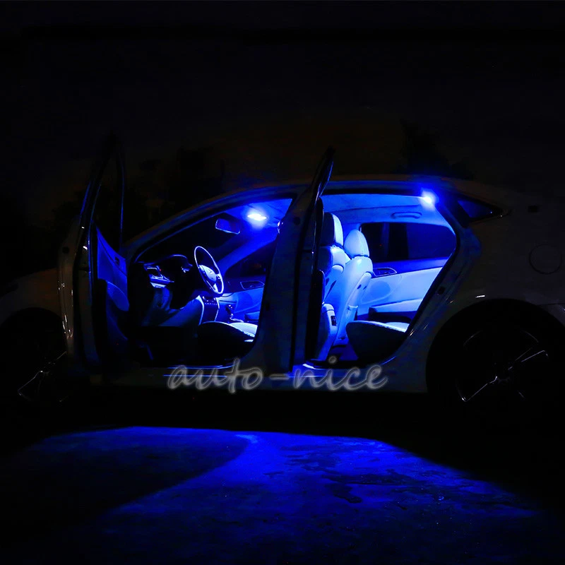 Kit de 11 luces interiores LED azules brillantes para Acura TL 2004-2008 Foto 2 de 4