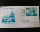 FRENCH POLYNESIA  #C128 NAVAL BATTLE DES SAINTES USA BICENTENNIAL 1976 FDC