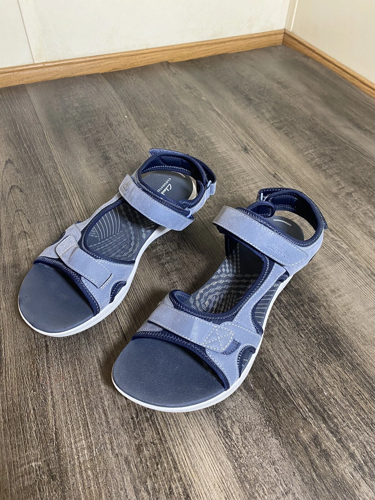 Cloudsteppers by CLARKS sandali donna con cinturino Glide Hi Shore 11 blu