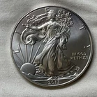 2013 American Silver Eagle 1 Oz Fine Silver Some Toning Uncirculated