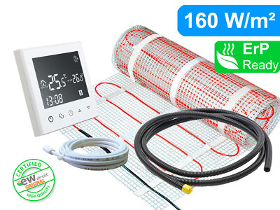 Thermostat RT-50 mit elektrischer Fußbodenheizung SunPro für Fliesen 160 W/m²