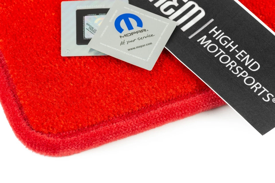 Alfombrillas Dodge Challenger R/T rojo brillante logotipos R/T calidad premium 32 oz mejora Foto 4 de 4