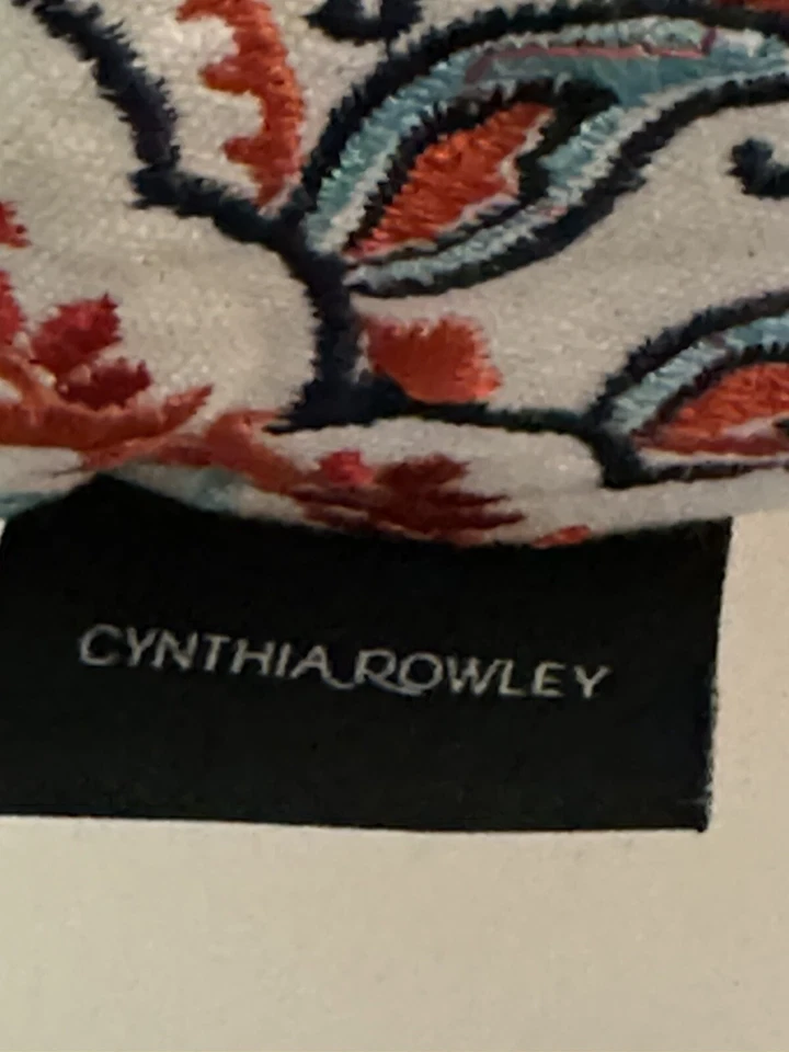 Cynthia Crowley Pembroidered Throw Pillow - Image 2 of 3