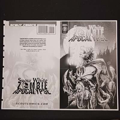Snow White Zombie Apocalypse #2 - Cover - Black - Comic Printer Plate - PRESSWOR