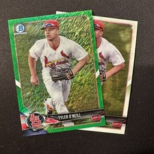 2018 Bowman Chrome Green Refractor Tyler O'Neill #'d /99 + Base BCP15 Lot