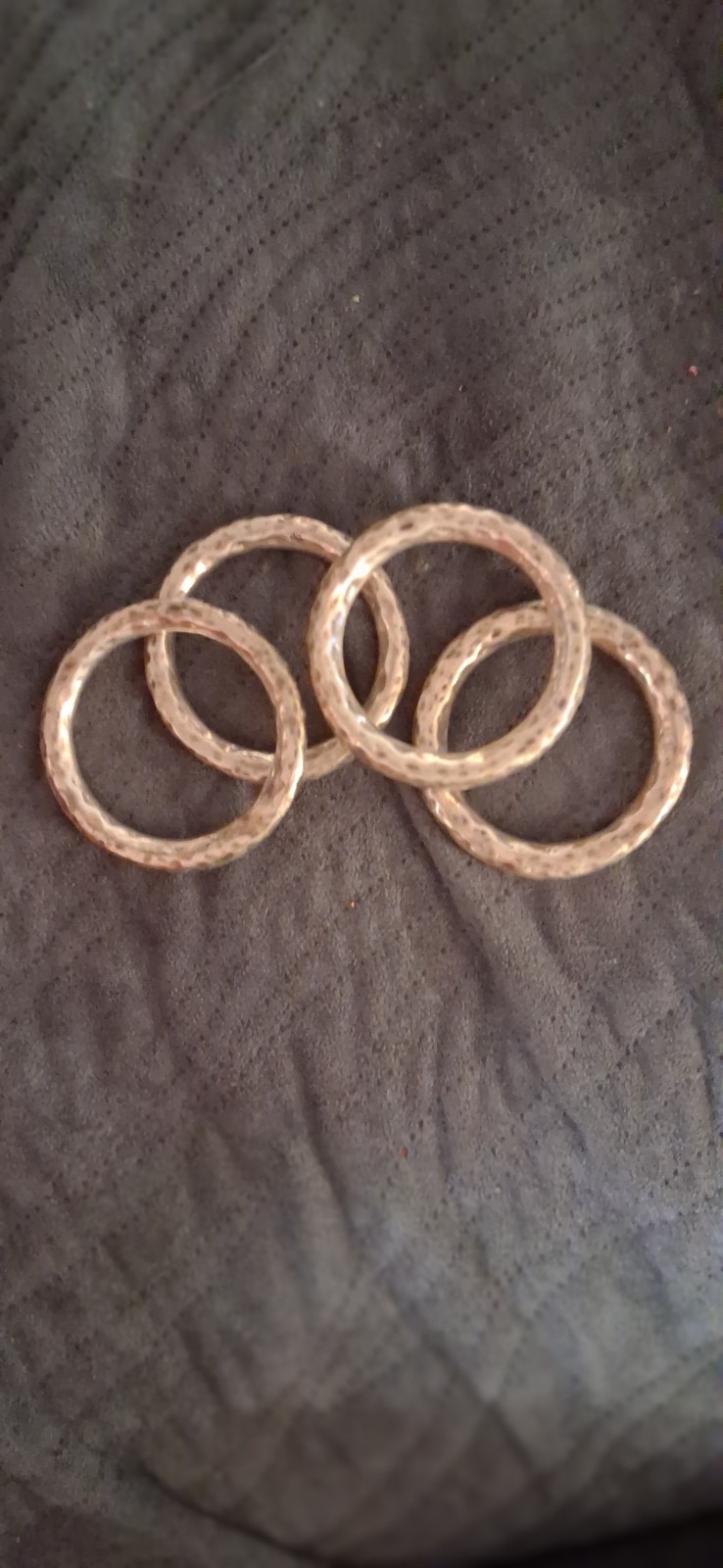 Four  Beautiful  Chunky Bangle Stackable Silver H… - image 3