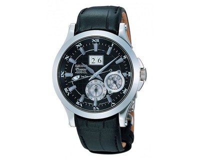 Seiko Premier Kinetic Perpetual Calendar Black SNP005