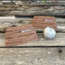 1975 Evil Knievel Escape From Skull Mountain Wood Ramp Part & Rock Playset Parts