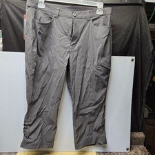 Eddie Bauer Women's Rainier Capri Stretch Gray Outdoors Hiking Size 16 NWT