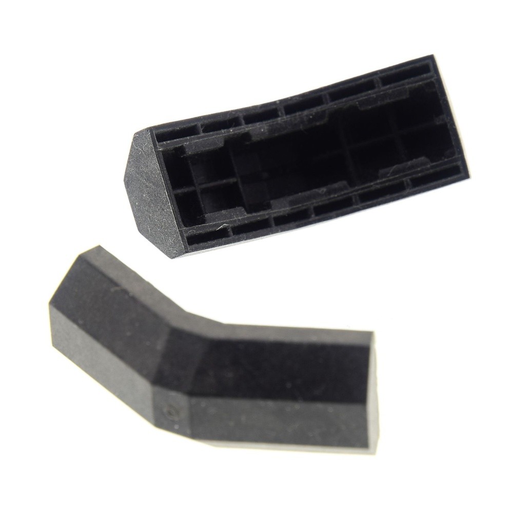 2x Lego Rubber Buffer 2x2 - 2x2 Black Bumper Angled Bumper 70962