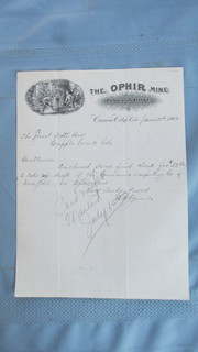1904 Canon City Colorado Ophir Mine Letterhead James Cone Cripple Creek Bank