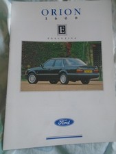 Ford Orion 1600E Executive brochure Oct 1988 UK market 