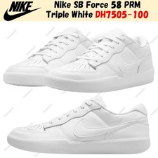 Nike SB Force 58 PRM Triple White DH7505-100 Men's Size