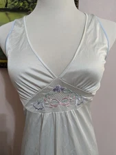 Vintage Milco Light Blue Nightgown Size Small Made In USA