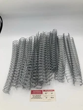 28 19mm (3/4″) Double Loop Wire Binding Combs, 2:1 Pitch, Silver Tone