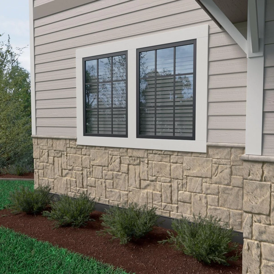 Revestimiento de piedra sintética de roca EverStone Castle - Textura realista, 8 cuadrados Cobertura de pies Foto 4 de 4