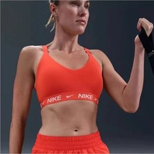 NIKE INDY WOMENS DRI-FIT MEDIUM S PADDED SPORTS TRAINING BRA RED FD1065-NWT