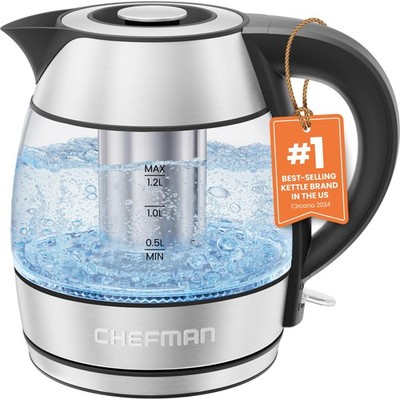 Electric Kettle 1.2l 1500w Hot Water Tea Pot With Infuser Bpa Free Auto Shut Off