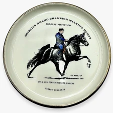 TENNESSEE WALKING HORSE Porcelain Ashtray Dish Rogers Perfection Commemorative