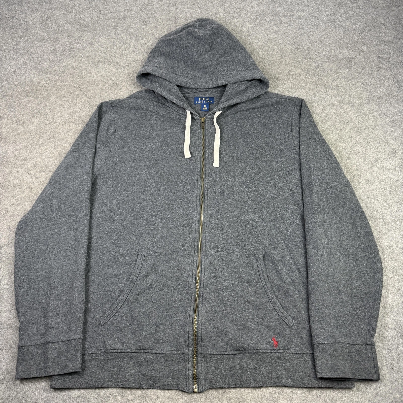 Polo Ralph Lauren Hoodie Mens XL Grey Jersey Full Zip Stretch Sweatshirt Pony
Opens in a new window