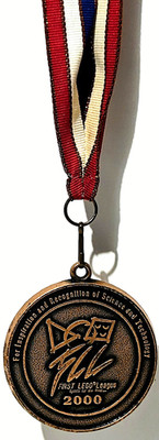 First Lego League - FLL - Official Tournament Medal w/Ribbon - Vintage Year 2000