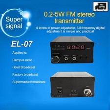 EL-07 0.5W/5W Stereo FM Transmitter Wireless Audio Broadcast Radio Transmitter