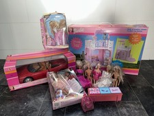 Vintage Barbie Bundle Car, House, Dolls & More 1990s With Original Boxes