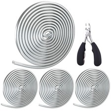 Alaisee 24 Ft 5/64" Round U Lead Came for Stained Glass, U 24ft, Silvery