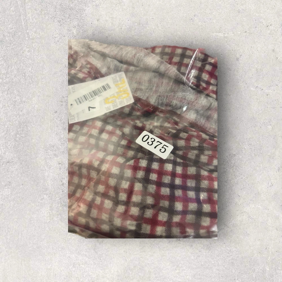 Cárdigan para mujer Lularoe 3XL Sarah rojo/blanco/púrpura a cuadros nuevo con etiquetas Foto 4 de 4