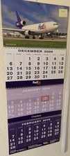8 Fedex wall calendars 2008-2014 w/ aircraft photos, 2 with MD10/MD11 freighters