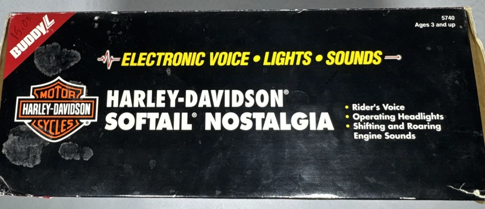 Buddy L Harley-Davidson Softail Nostalgia Moto Luces Sonido Nuevo 1996 Foto 3 de 4