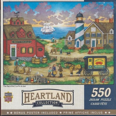 Bonnie White 550 Pc Heartland Jigsaw Puzzle The Day's End