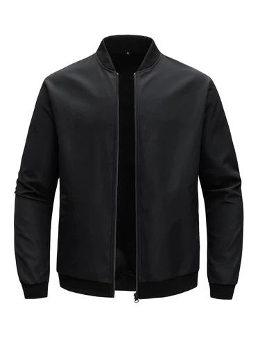Men's Lightweight Bomber Jacket Full Zip Thin Casual Spring Fall Work Coat - product listing photo
